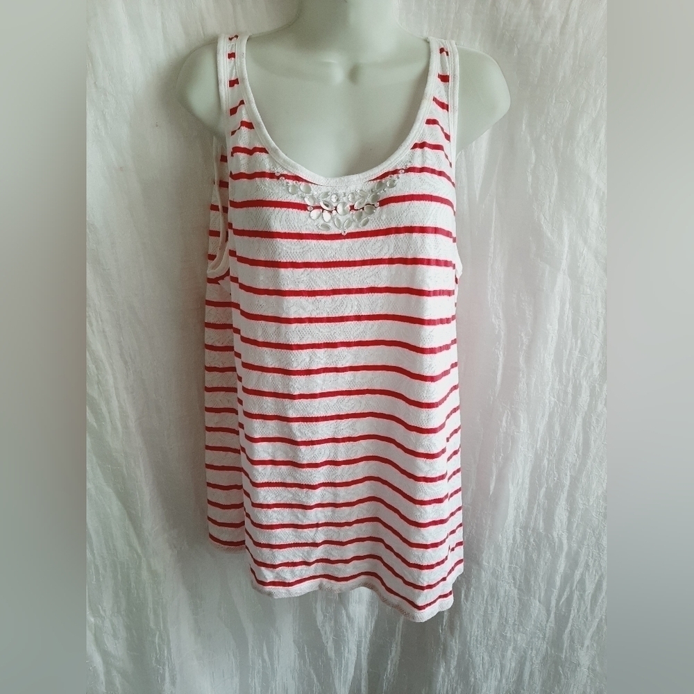 Lane Bryant pink striped NWT sz 14/16 tank top
